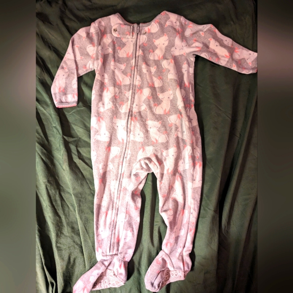 💎5 for $25💎Cat Print Onesie Footed 12M